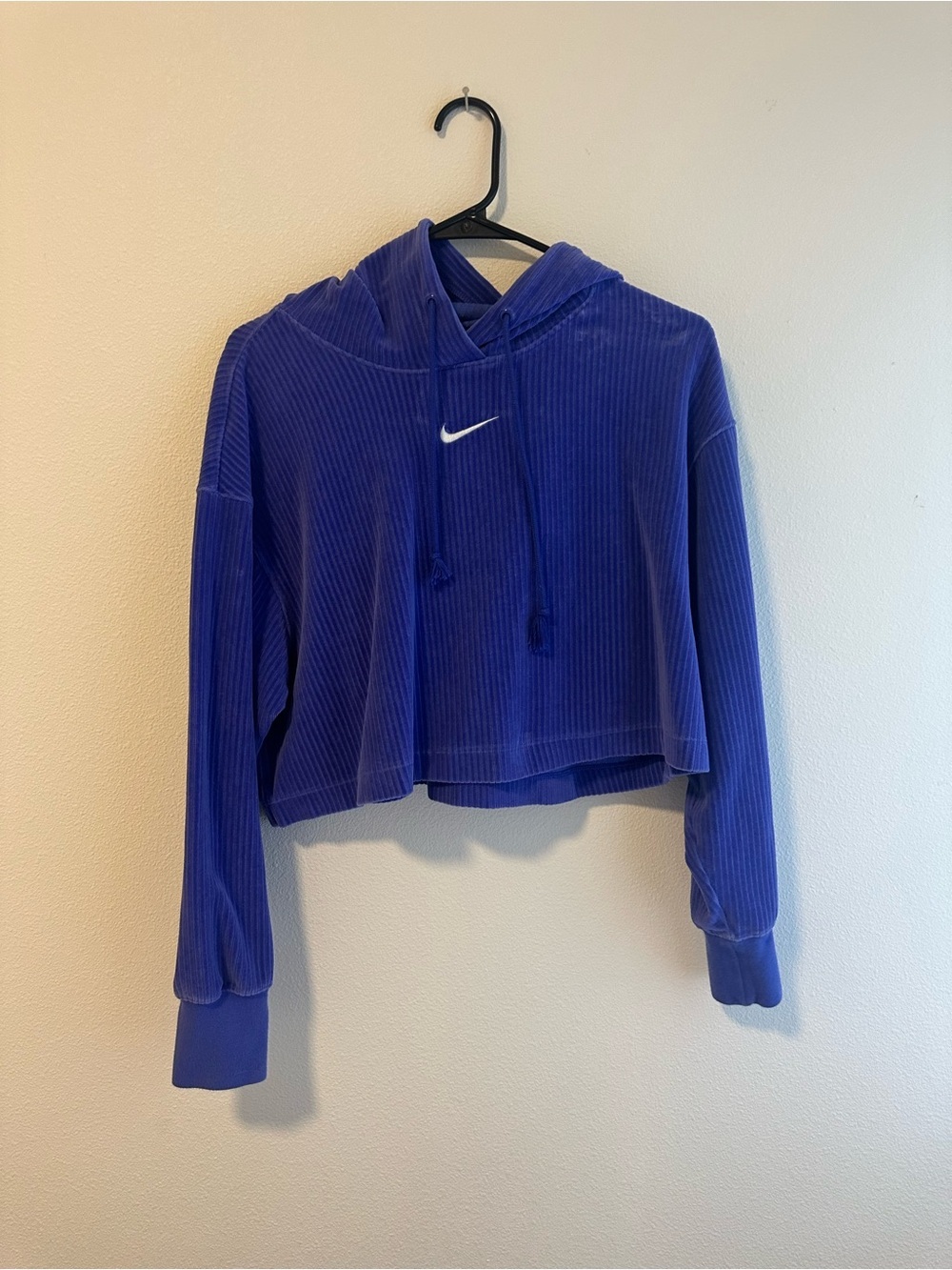 Nike Women's Cropped Hoodie Pullover - Purple